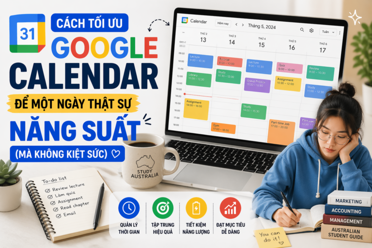 Cách tối ưu Google Calendar để học tập hiệu quả