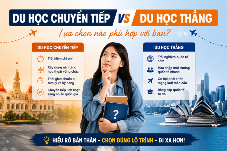 Du học chuyển tiếp và du học thẳng lựa chọn nào phù hợp cho bạn ?