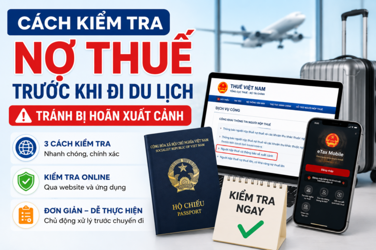Cách kiểm tra nợ thuế trước khi đi du lịch nước ngoài, tránh bị hoãn xuất cảnh