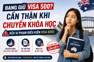 Đang giữ Visa 500 tại Úc: Cẩn trọng khi chuyển khóa học để tránh vi phạm điều kiện 8202