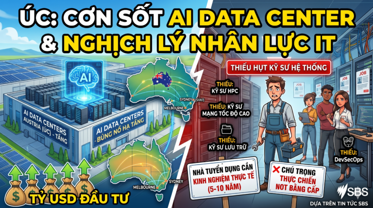 Cơn sốt AI Data Center tại Úc: Những ngành IT “khát” nhân lực nhất hiện nay
