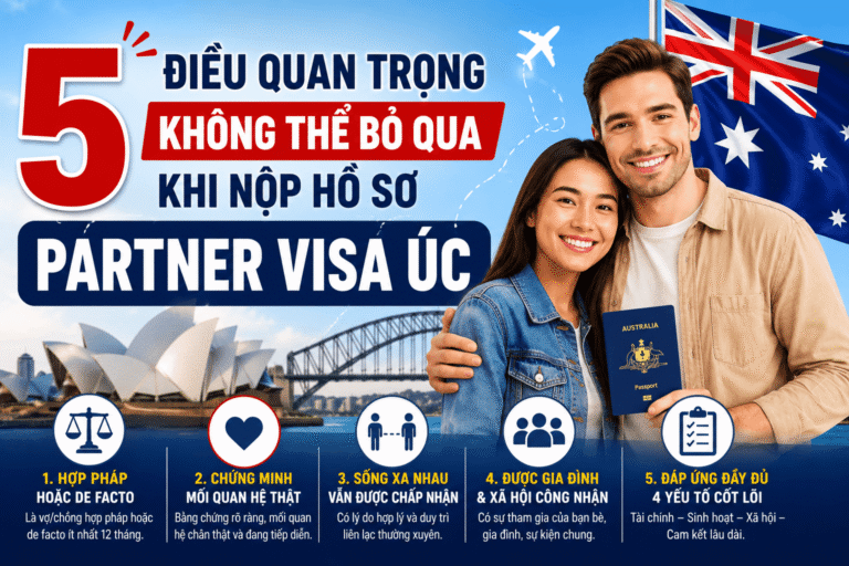 5 Điều Quan Trọng Không Thể Bỏ Qua Khi Nộp Hồ Sơ Partner Visa Úc