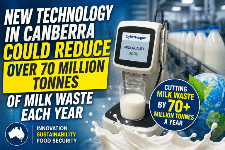 New Technology in Canberra Could Reduce Over 70 Million Tonnes of Milk Waste Each Year