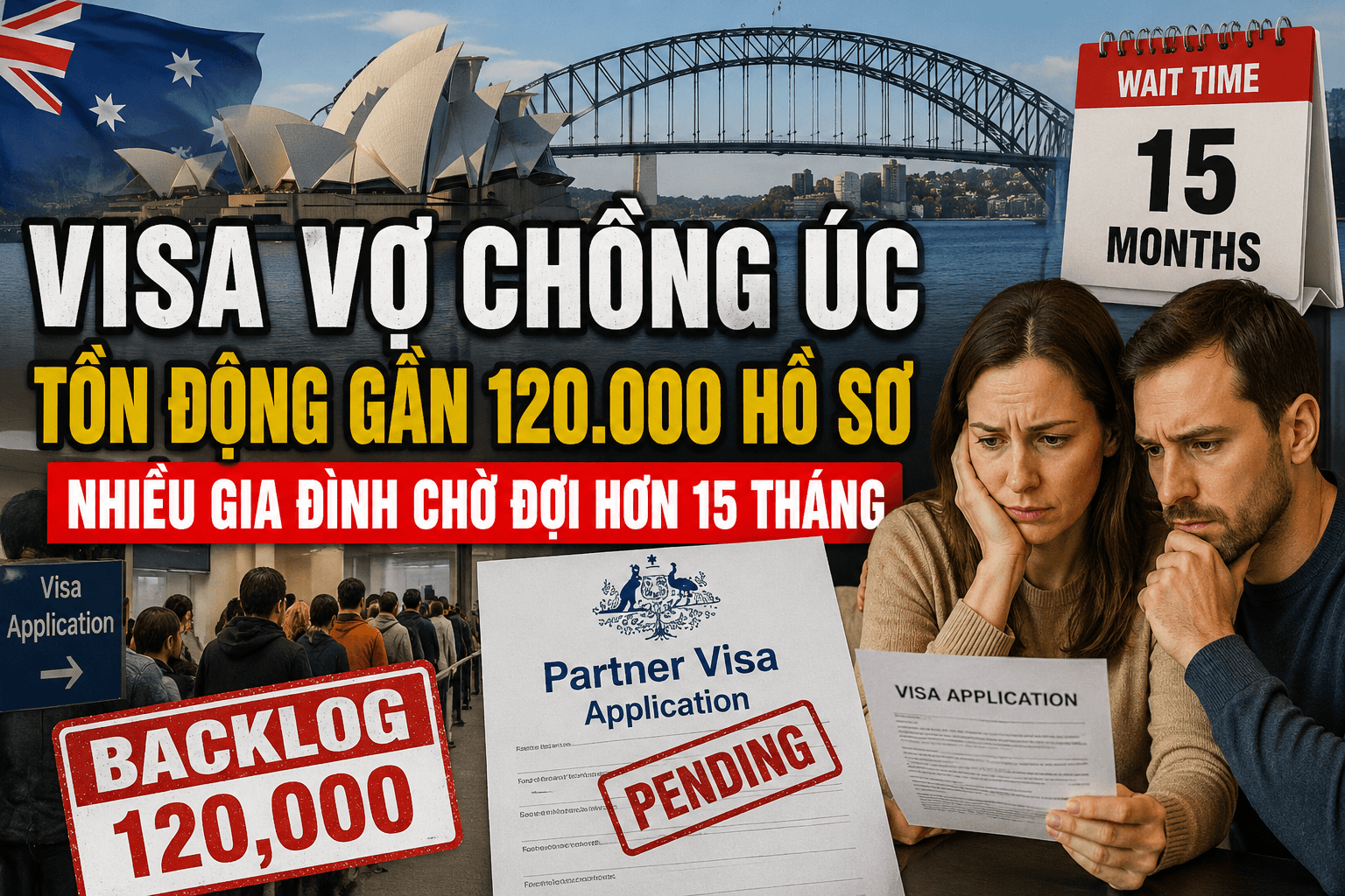 Australian Partner Visa Backlog Approaches 120,000 Applications: Families Face Processing Delays Over 15 Months