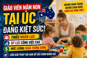 Giáo Viên Mầm Non Tại Úc Đang Kiệt Sức Vì Thiếu Nhân Lực Và Mức Lương Chưa Tương Xứng