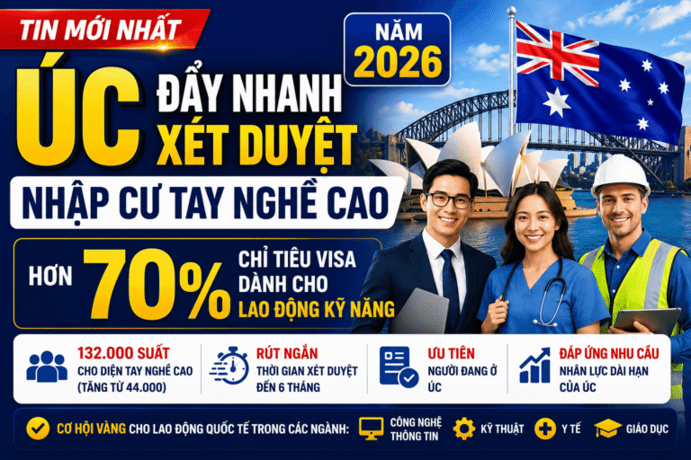 Úc Đẩy Nhanh Xét Duyệt Nhập Cư Lao Động Tay Nghề Cao, Dành Hơn 70% Chỉ Tiêu Cho Diện Kỹ Năng Năm 2026