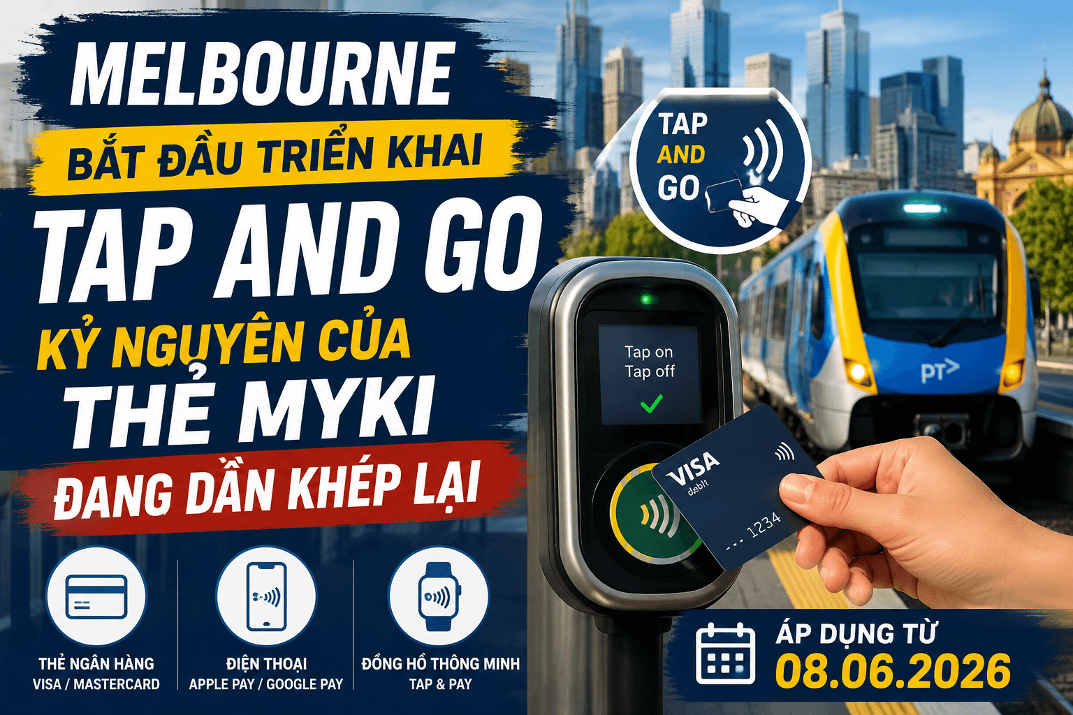 Melbourne Rolls Out Contactless 'Tap and Go' Payment System Across Public Transport Network