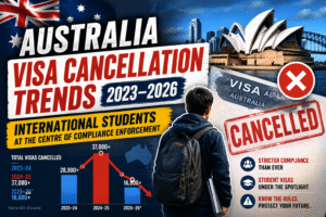 Australia Visa Cancellation Trends 2023–2026: International Students Become the Primary Focus of Compliance Enforcement
