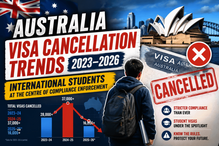 Australia Visa Cancellation Trends 2023–2026: International Students Become the Primary Focus of Compliance Enforcement