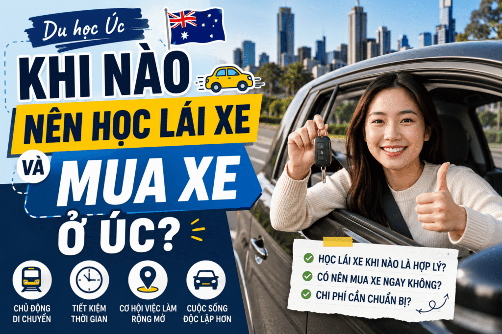 Khi nào du học sinh nên học lái xe ở Úc