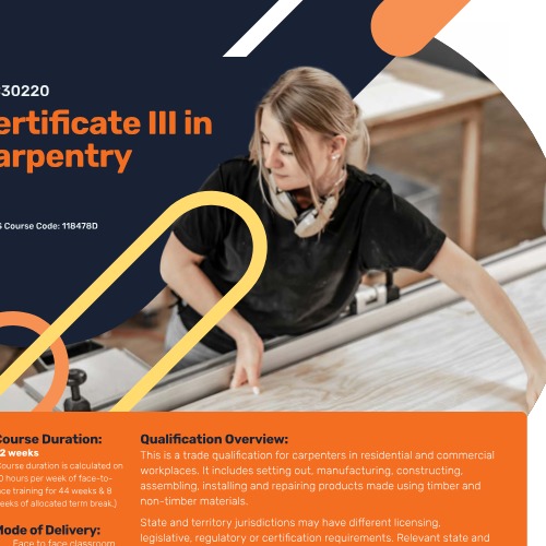 Certificate III in Carpentry