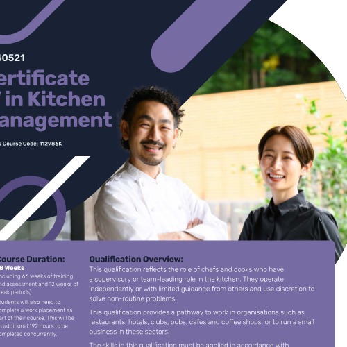 Certificate IV in Kitchen Management