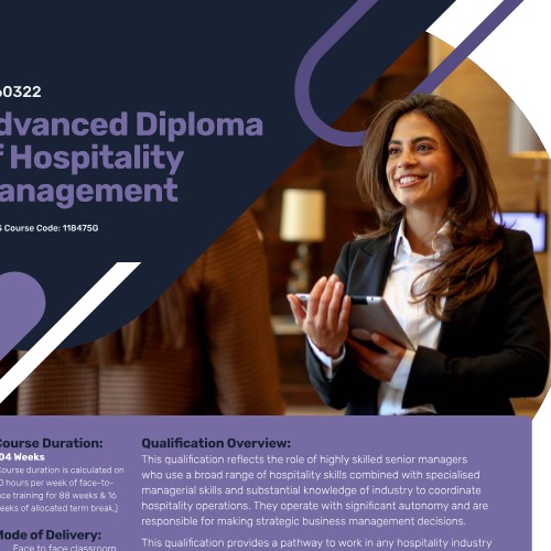 Advanced Diploma of Hospitality Management